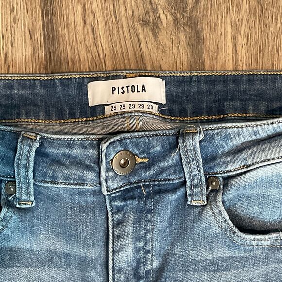 Pistola Arielle Skinny Scissor Cut Hem Jeans Stretch Size 29 Style# P6730MTW EUC - Picture 3 of 9